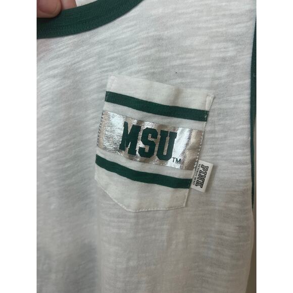 Victoria's Secret PINK Women's Michigan State Spartans MSU Tank Top Size Medium - Picture 5 of 10